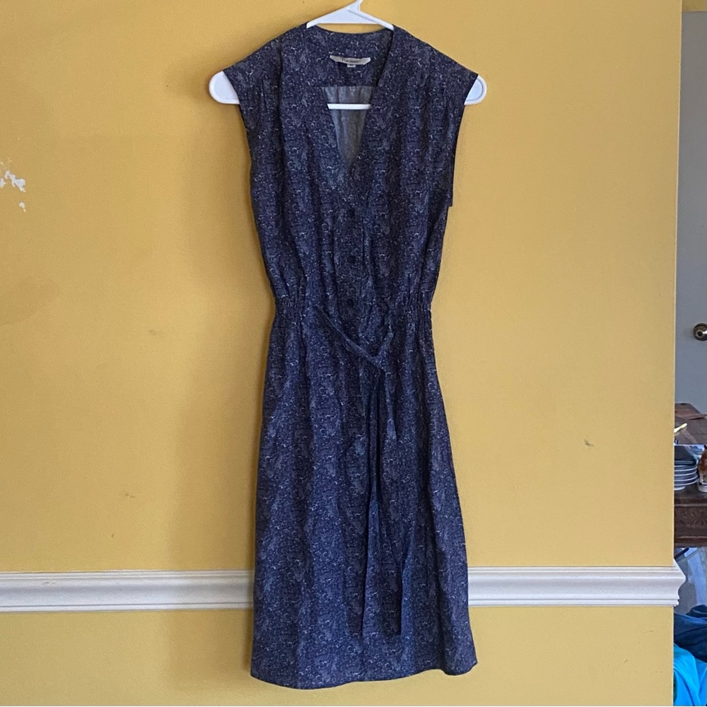 Tucker NYC Sleeveless Silk/Cotton Wrap Dress. Extra Small